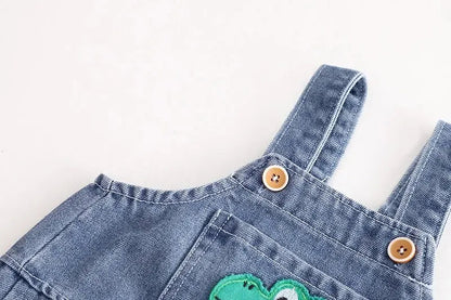 Cozy Denim Boys and Girls Jumpsuit with Hoodie