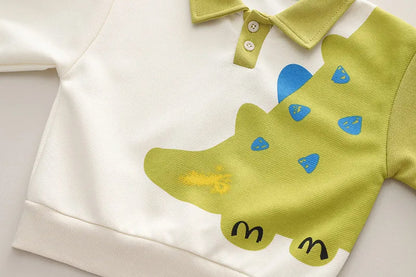 Cozy Dinosaur Tshirt and Jeans Boys Set