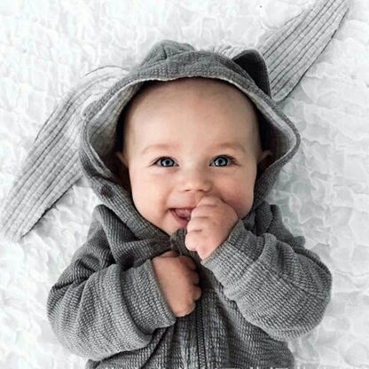 Bunny Ears Cute Baby Boys and Girls Romper Jumpsuit