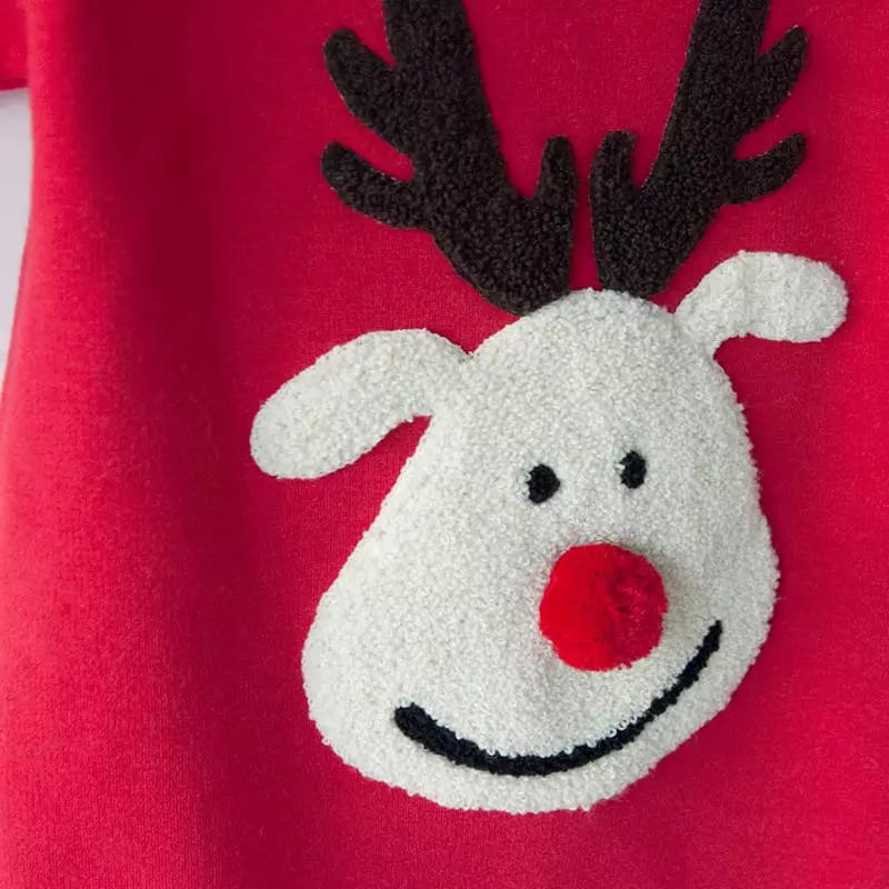 3D Reindeer Baby Girls and Boys Christmas Romper