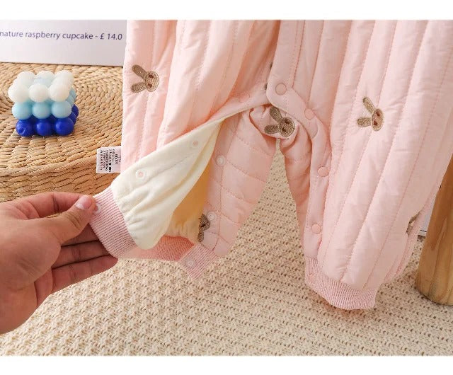Adorable Baby Girls Romper with Bunny Sling