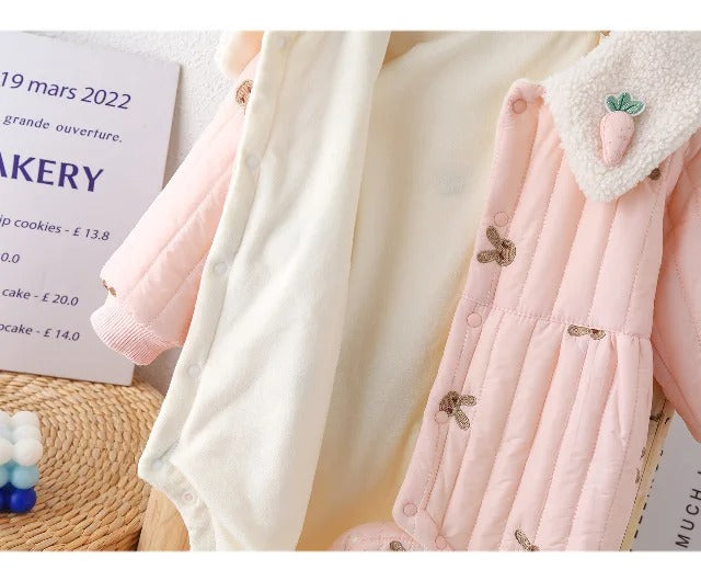 Adorable Baby Girls Romper with Bunny Sling