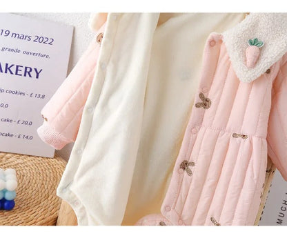 Adorable Baby Girls Romper with Bunny Sling