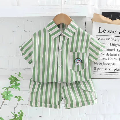Boys Vertical Striped Co-ord Set