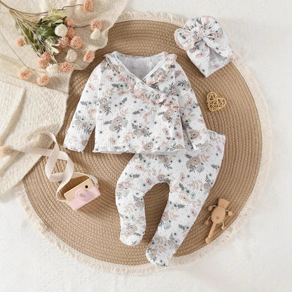 Amyra Baby Girls Set with Turban Hat