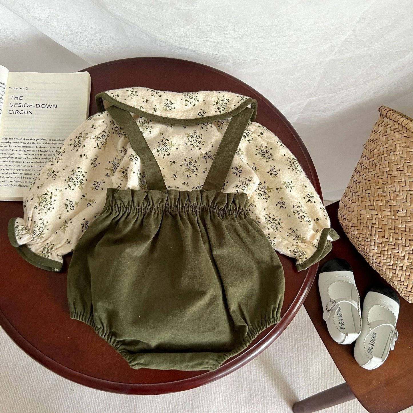 Bella Two Piece Baby Girls Romper Set