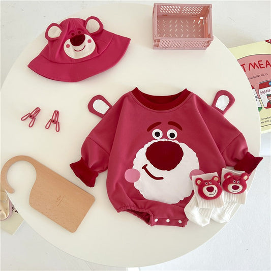 Bearberry Baby Boys and Girls Romper, Hat and Socks Set