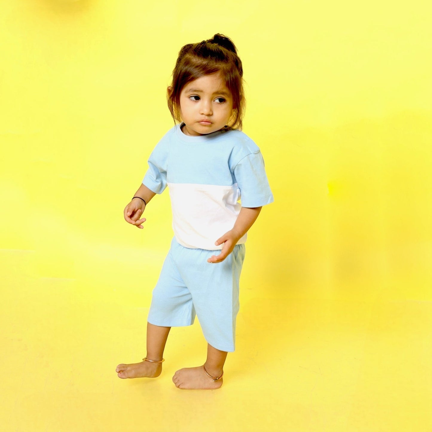 T-Shirt & Shorts Unisex Co-ord Set | Summer Sky