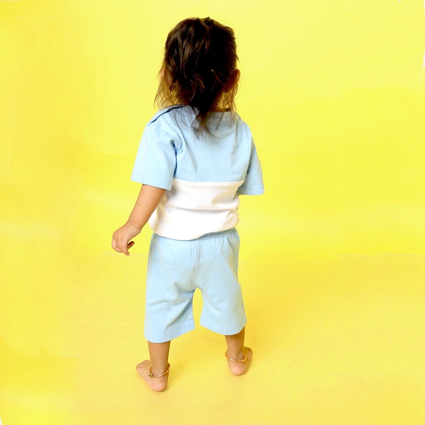 T-Shirt & Shorts Unisex Co-ord Set | Summer Sky