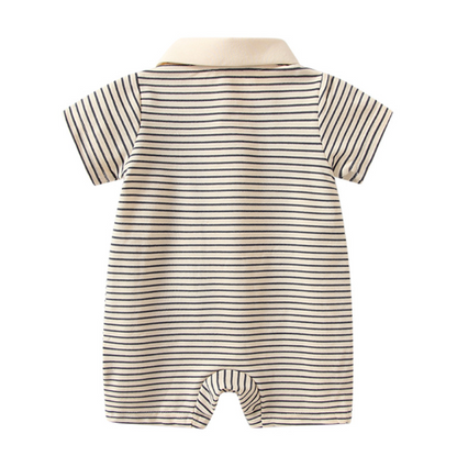 Bear Collared Baby Boys Romper