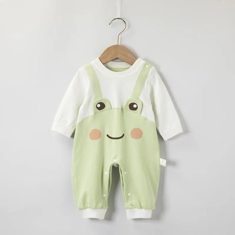 Cartoon Frog Style Cute Baby Boy Girl Romper