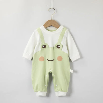 Cartoon Frog Style Cute Baby Boy Girl Romper