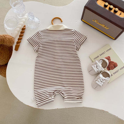 Bear Collared Baby Boys Romper