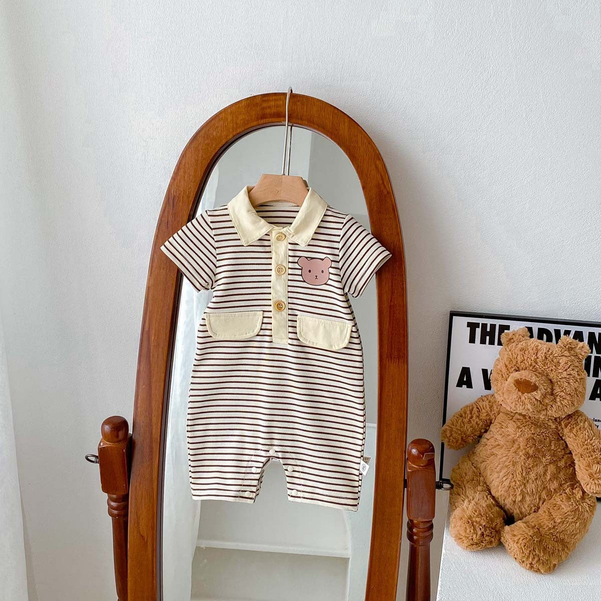 Bear Collared Baby Boys Romper