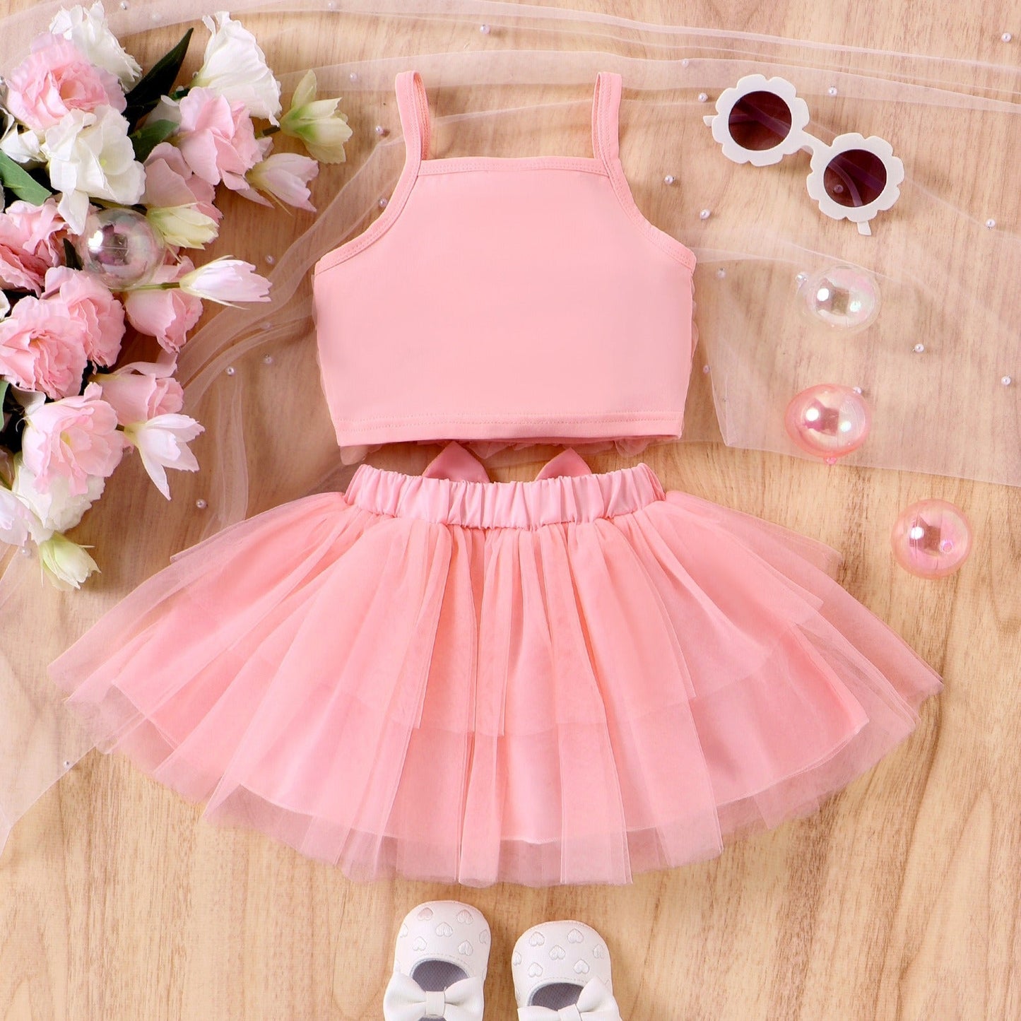 Ava Roses Girls Skirt Set