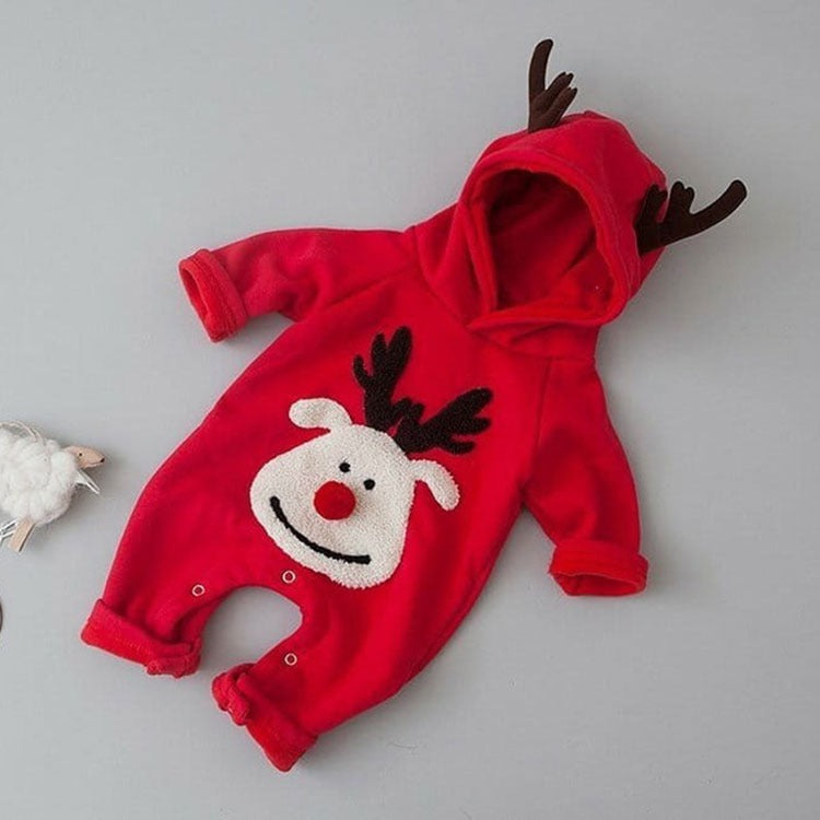 3D Reindeer Baby Girls and Boys Christmas Romper