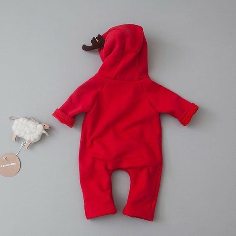 3D Reindeer Baby Girls and Boys Christmas Romper