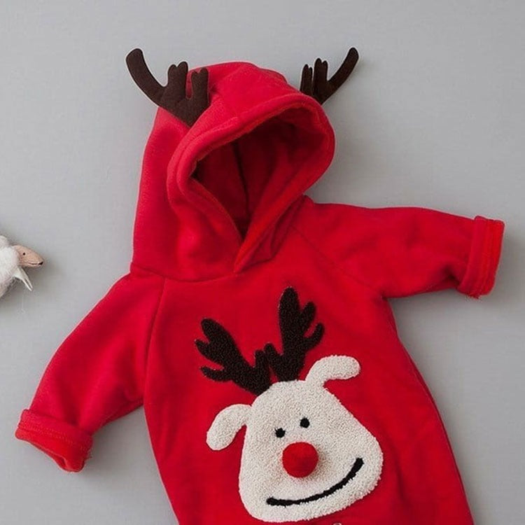3D Reindeer Baby Girls and Boys Christmas Romper